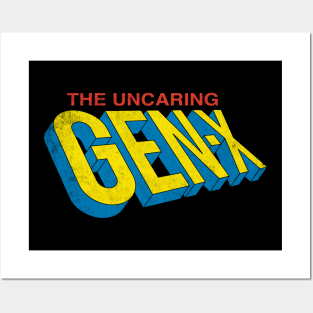 The Uncaring Gen-X - Vintage Distressed Superhero - Comic Book Graphic Logo Posters and Art